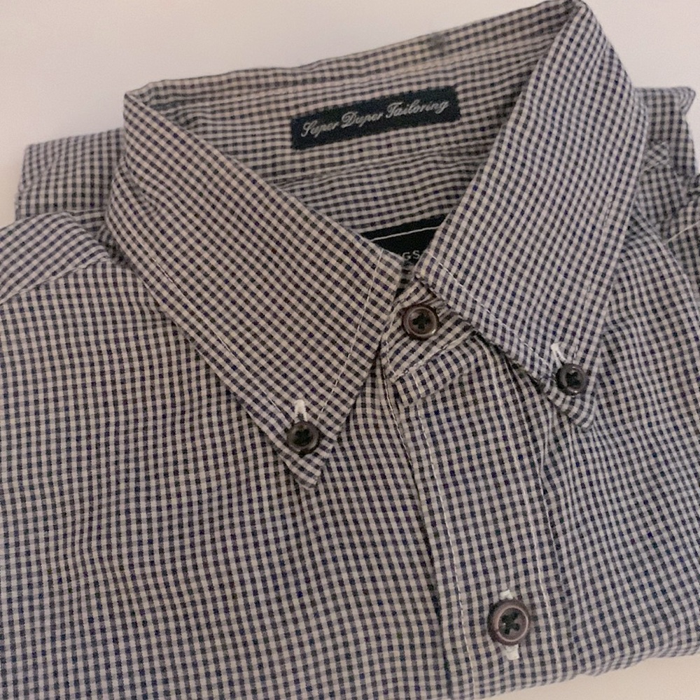 Black and grey check shirt